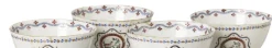 Chinesische Porzellankelchgläser von East India Company, 4er Set