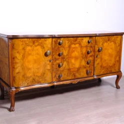 Chippendale Sideboard mit 2 Türen 4 Schubladen & beleuchtetem und verspiegeltem Barfach, 1970er