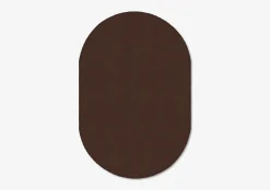 Chocolate Oval Plain Teppich von Marqqa