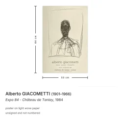 Château de Tanlay Poster im Stil von Alberto Giacometti, 1984