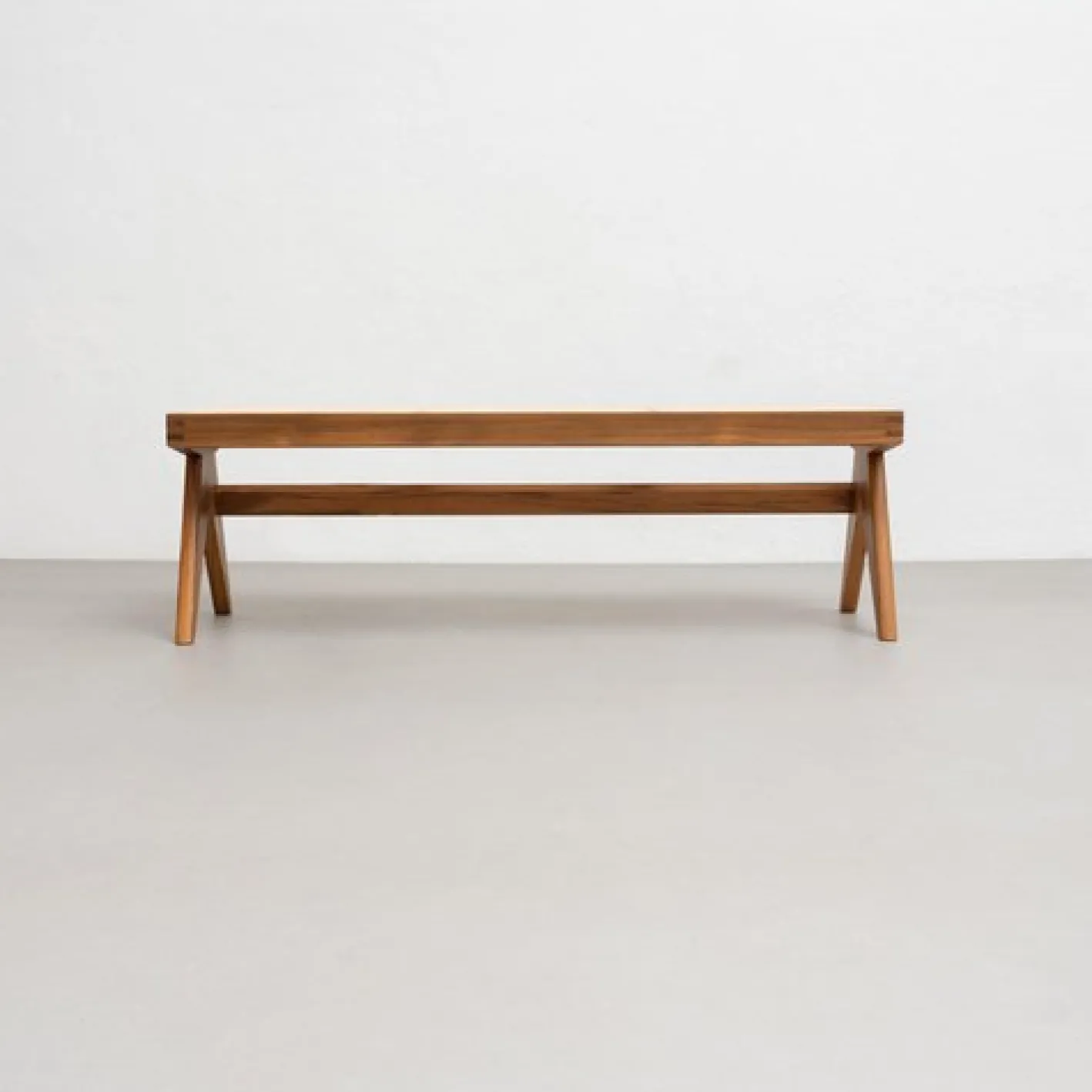 057 Civil Bank aus Holz & Wiener Geflecht von Pierre Jeanneret für Cassina