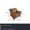 Cognacfarbenes 2-Sitzer Ledersofa & Sessel von Natuzzi, 2er Set