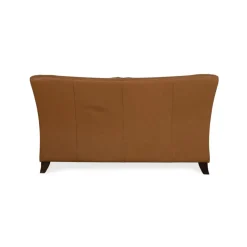 Cognacfarbenes 2-Sitzer Ledersofa & Sessel von Natuzzi, 2er Set