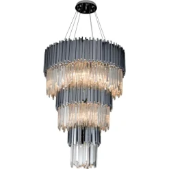 Collection Jupiter Kronleuchter aus Metall & Kristallglas von Jago