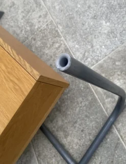 Couchtisch mit Holzgestell & Glasplatte von Ikea, 1990er