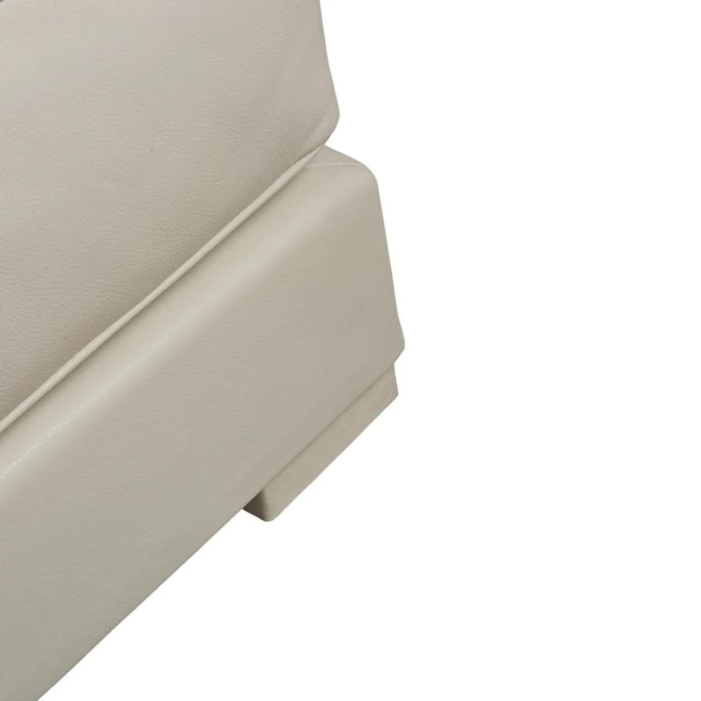 Cremefarbenes Ecksofa mit Fußhocker aus Leder von Baxter, 2er Set