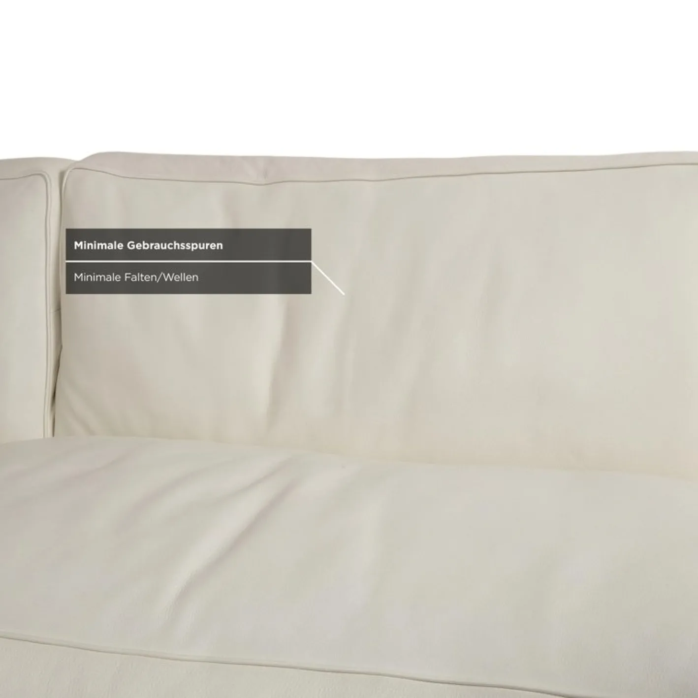 Cremefarbenes Ecksofa mit Fußhocker aus Leder von Baxter, 2er Set