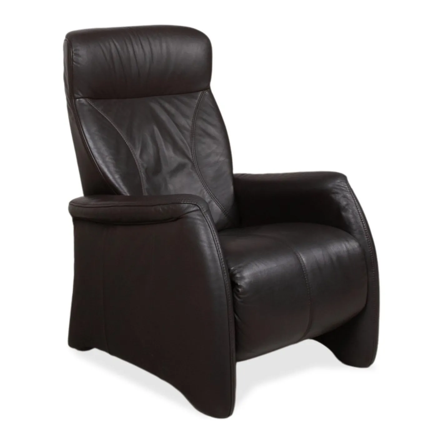 4571 Cumuly Leder Drei-Sitzer Sofa und Sessel in Anthrazitgrau mit Funktion von Himolla, 2er Set