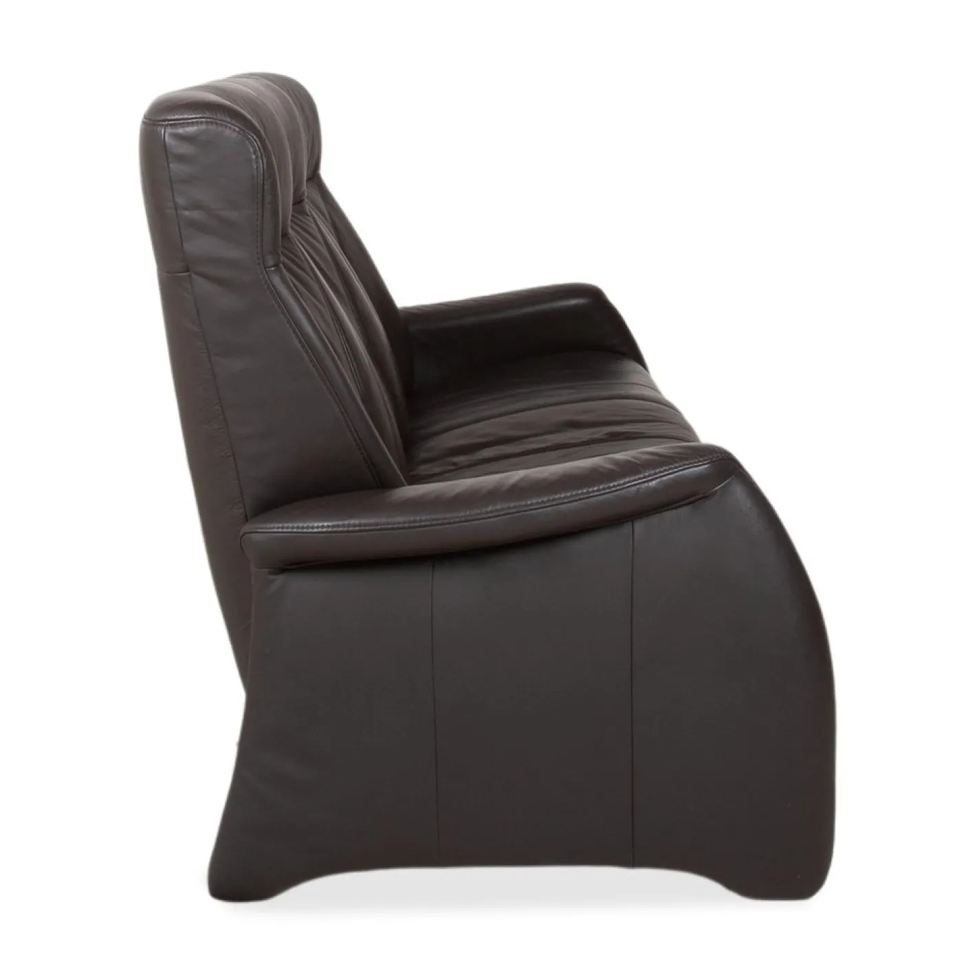 4571 Cumuly Leder Drei-Sitzer Sofa und Sessel in Anthrazitgrau mit Funktion von Himolla, 2er Set