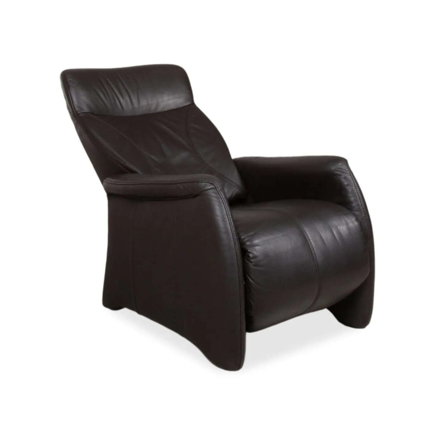 4571 Cumuly Leder Drei-Sitzer Sofa und Sessel in Anthrazitgrau mit Funktion von Himolla, 2er Set
