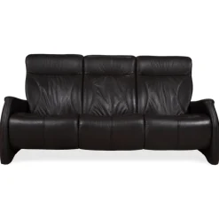4571 Cumuly Leder Drei-Sitzer Sofa und Sessel in Anthrazitgrau mit Funktion von Himolla, 2er Set