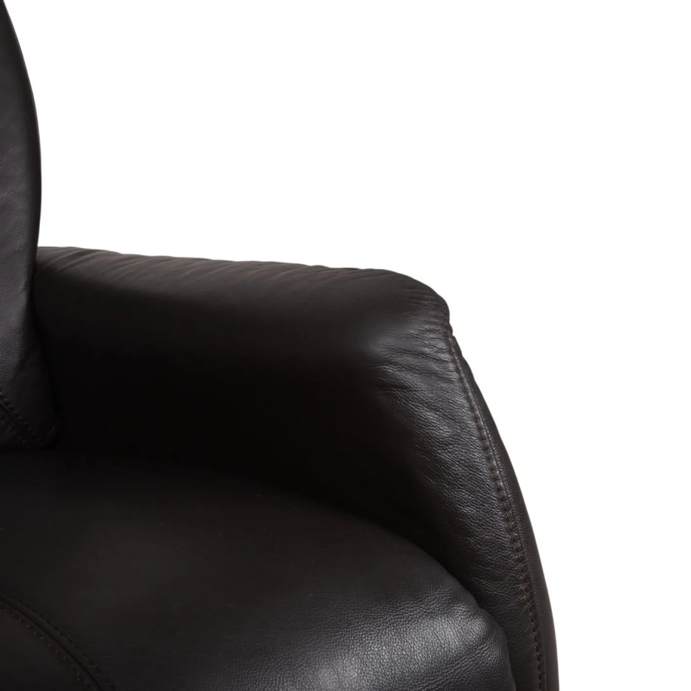 4571 Cumuly Leder Drei-Sitzer Sofa und Sessel in Anthrazitgrau mit Funktion von Himolla, 2er Set