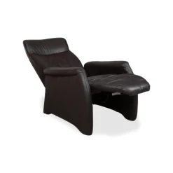 4571 Cumuly Leder Drei-Sitzer Sofa und Sessel in Anthrazitgrau mit Funktion von Himolla, 2er Set