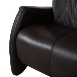 4571 Cumuly Leder Drei-Sitzer Sofa und Sessel in Anthrazitgrau mit Funktion von Himolla, 2er Set