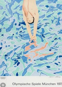 David Hockney, Olympiaplakat München, 1972, Lithographie