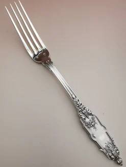 12 Dessertgabeln aus Silber, 1890er Jahre, Satz von 12