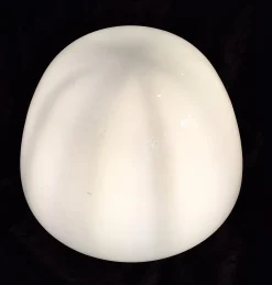 Deutsche Art Deco Deckenlampe mit opakweißem Glasschirm von Brüne, 1930er