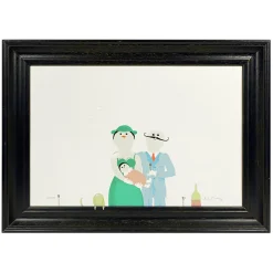 Deutsche Mid-Century Gemälde von Barbara Oldenburg, 5er Set
