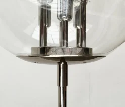 Deutsche Mid-Century Space Age Big Ball Planet Stehlampe aus Chrom & Glas von Doria Leuchten, 1960er