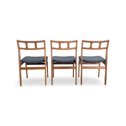 Dänische Mid-Century Stühle aus Teak, 1960er, 3er Set