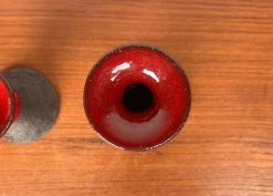 Dänische Mid-Century Studio Keramik Kerzenhalter von Lehmann Pottery, 1960er, 2er Set