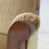Dänisches 2-Sitzer Sofa aus Möbel Velours und Lackiertem Teakholz, 1950er