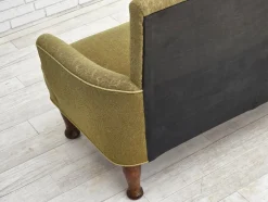 Dänisches 2-Sitzer Sofa mit grünem Wollbezug, 1950er