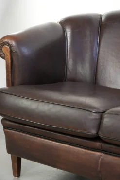 Drei-Sitzer Sofa aus Schafsleder