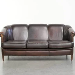 Drei-Sitzer Sofa aus Schafsleder