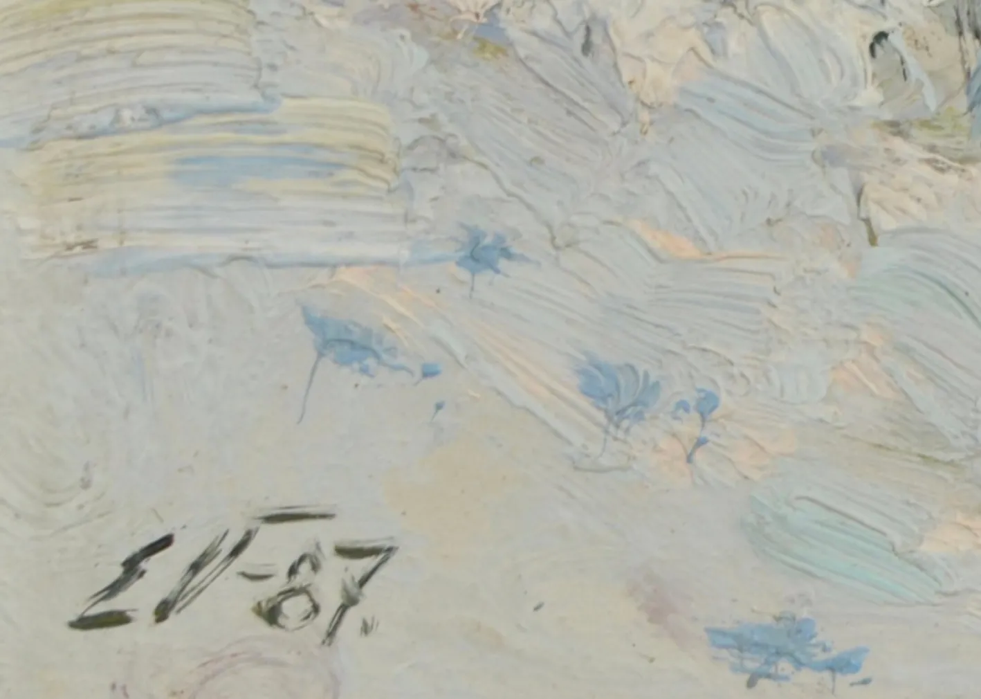 Edgars Vinters, Forest Spring, Öl auf Karton, 1987