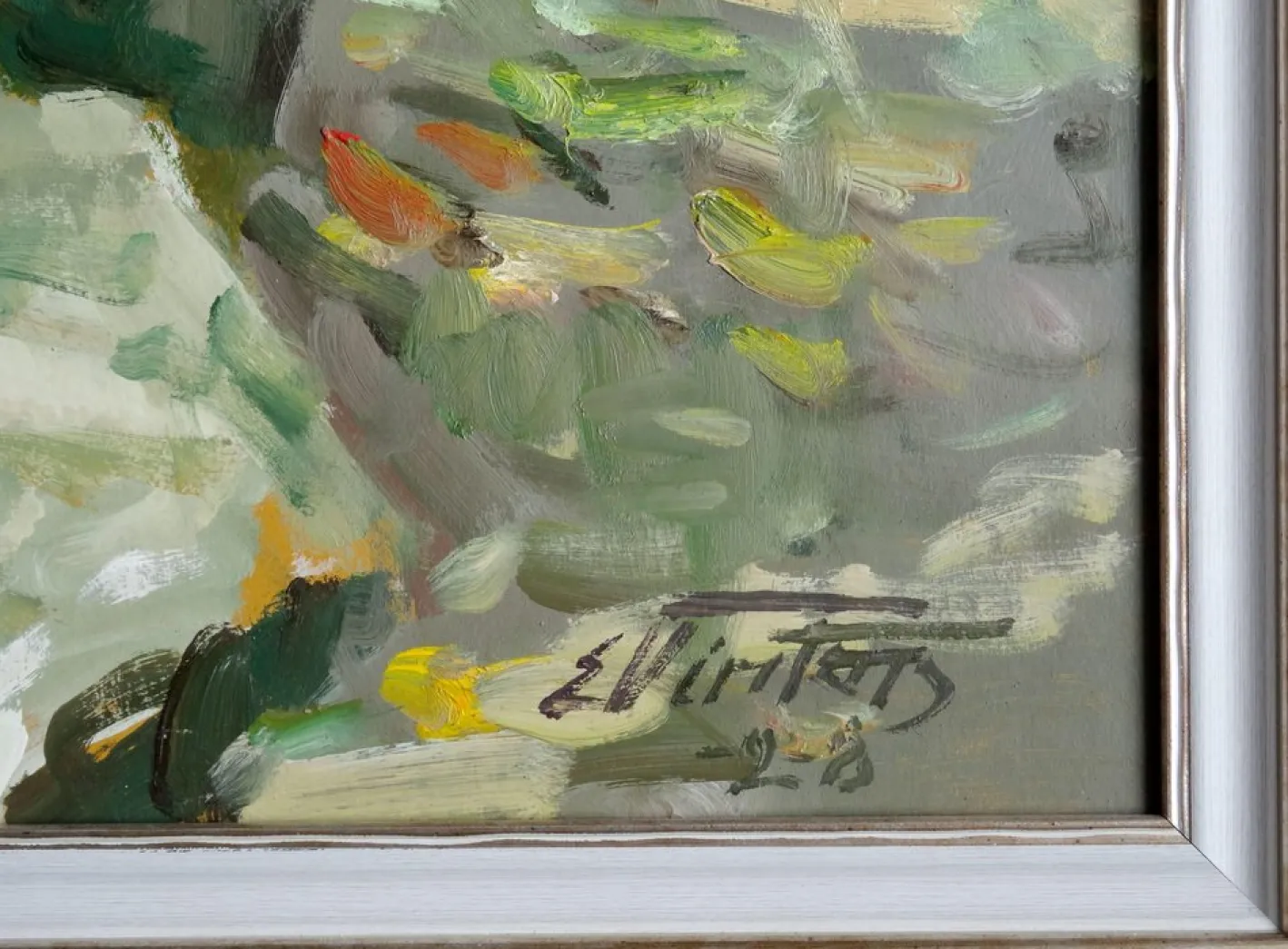Edgars Vinters, Roses, 2008, Öl auf Karton