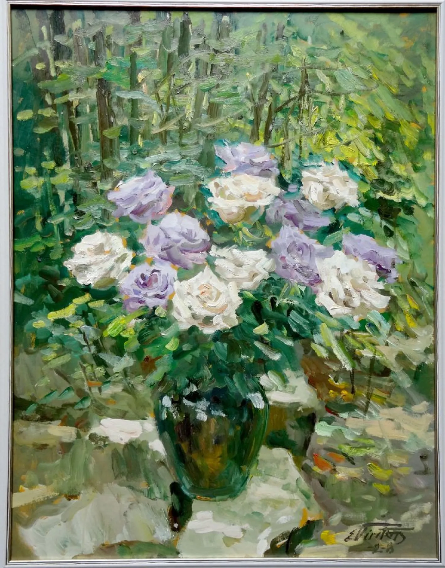 Edgars Vinters, Roses, 2008, Öl auf Karton