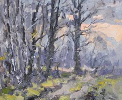 Edgars Vinters, Spring Mood, 1989, Öl auf Karton