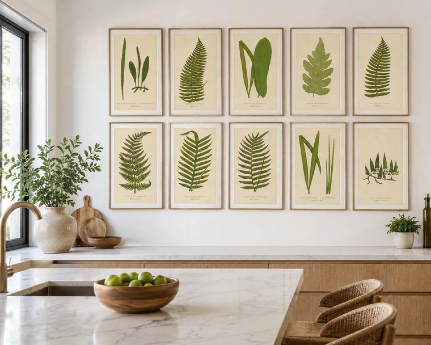 Edward J. Lowe, Ferns, 1856, Lithographien, 10er Set