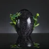 Eierskulptur in Glas Crack mit Fröschen von VGnewtrend