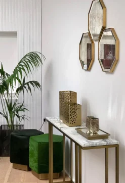 Elio Konsolentisch aus Messing & Marmor von Casa Botelho