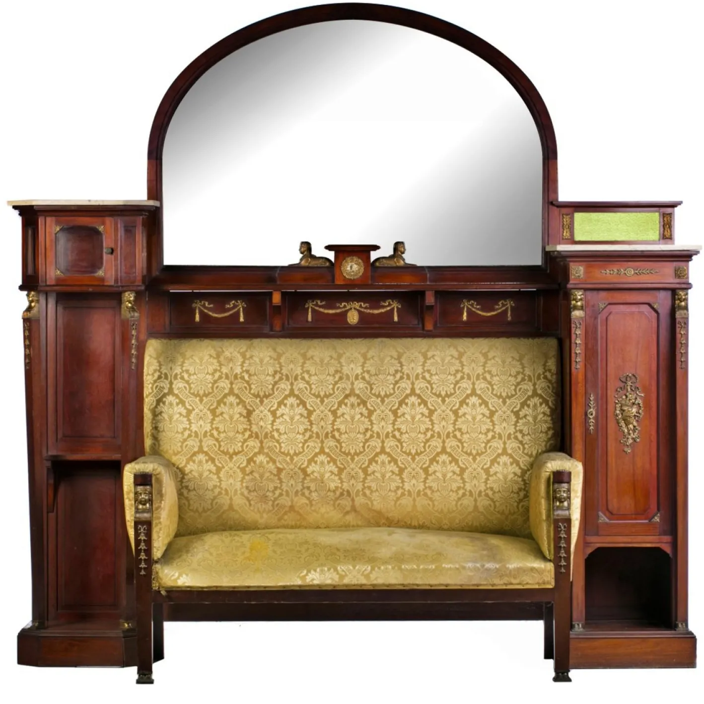 Empire Schrank mit Sitzbank, 19. Jh