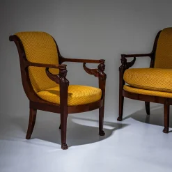 Empire Sitzgruppe von Henri Jacob, Frankreich, 1800er, 5er Set