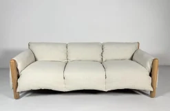 Enzo Mari zugeschriebenes Mid-Century Modern Gambadilegno Sofa für Driade, Italien, 1974