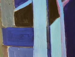 E. Whisle, Komposition, 1960er, Gouache auf Papier, gerahmt
