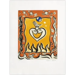Federica Matta, Composition II, 1995, Aquatinta Radierung