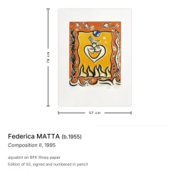 Federica Matta, Composition II, 1995, Aquatinta Radierung