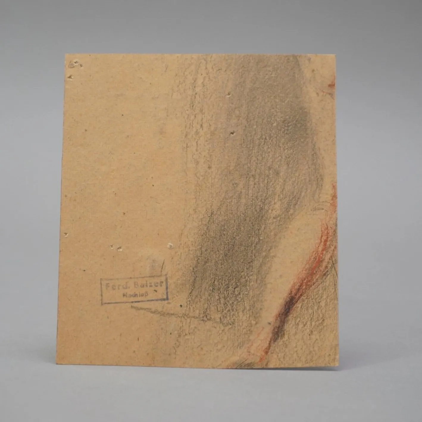 Ferdinand Balzer, Profil, 1890er, Kohle auf Papier