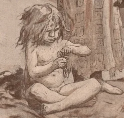 Fernand Cormon, Cité Lacustre, 1898, Original Lithographie