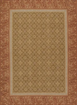 Flachgewebter Teppich im Aubusson Stil mit Blumenmuster von Rug&Kilim