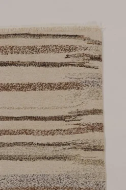 Flatweave Runner with Linear Textured Stripes by Rug&Kilim