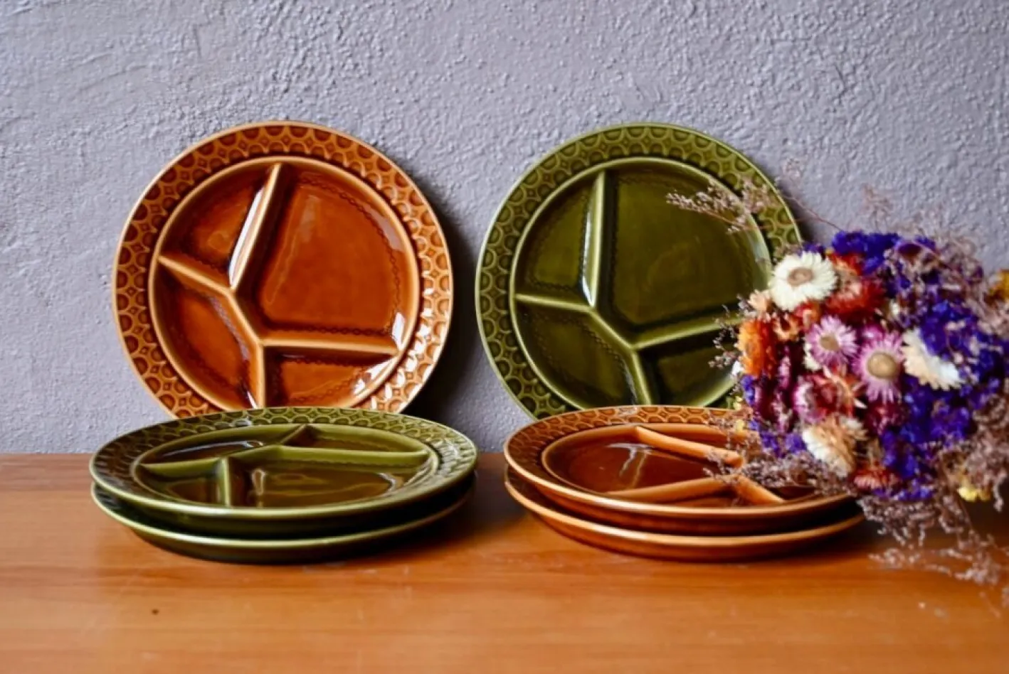 Fondue Teller von Sarreguemines, 1960er, 6 . Set
