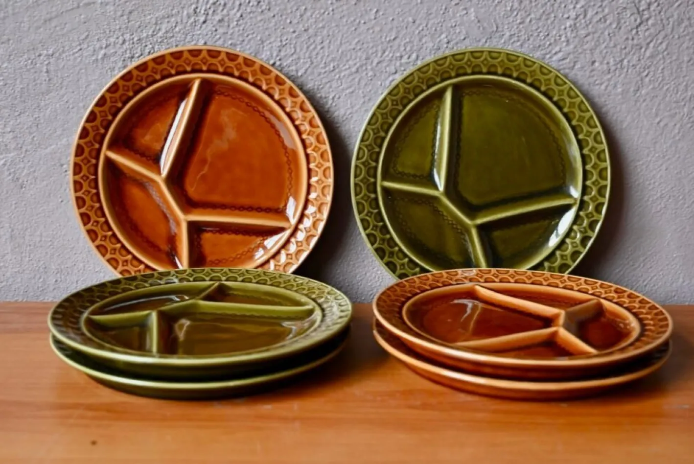 Fondue Teller von Sarreguemines, 1960er, 6 . Set