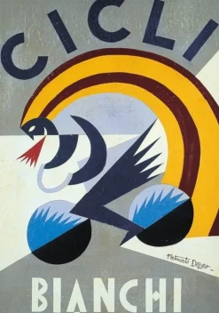Fortunato Depero, Futurism Cyclist, 1925, Ölgemälde
