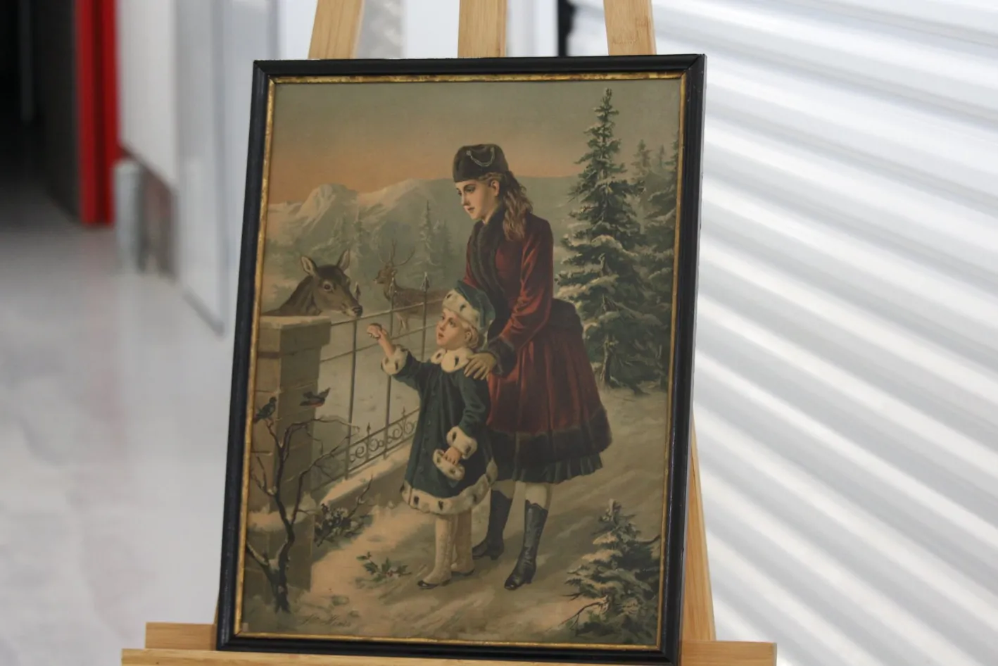 Four Seasons, 1800s, Chromolithograph, Gerahmt, 4er Set